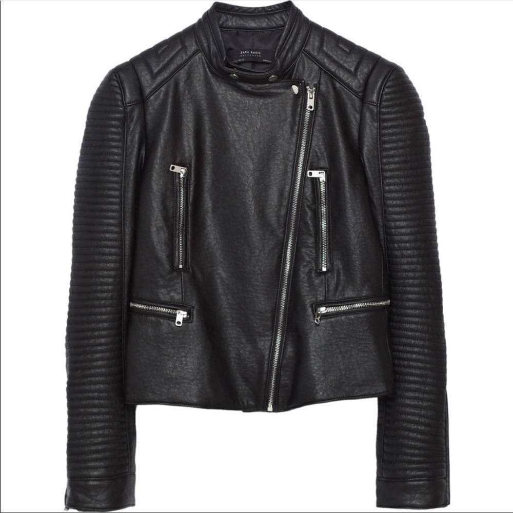 ZARA Faux Leather Moto Jacket
